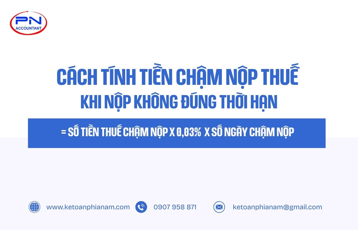 Cách tính tiền chậm nộp thuế khi nộp không đúng thời hạn