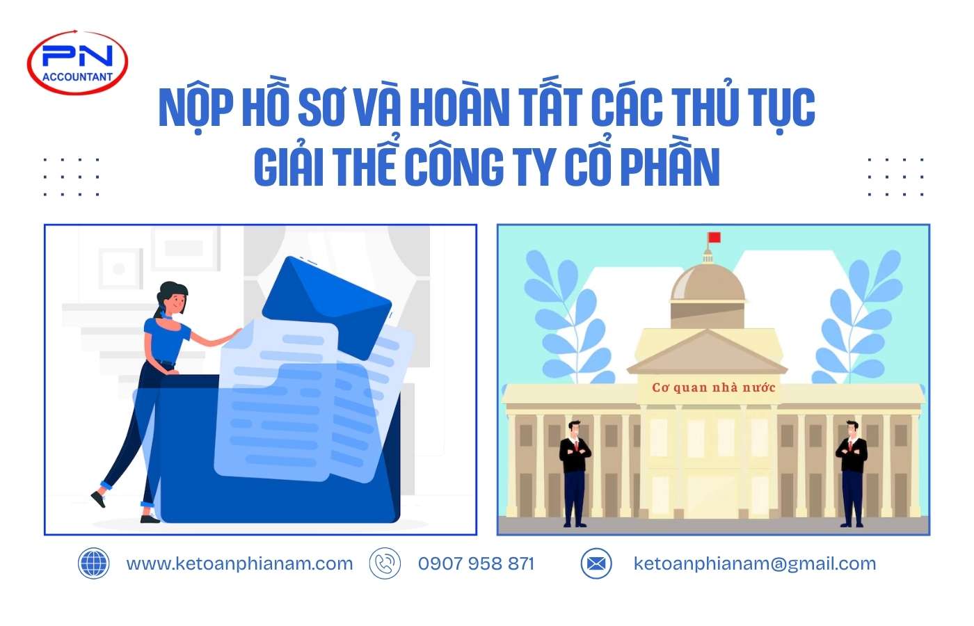 Nộp hồ sơ và hoàn tất các thủ tục giải thể công ty cổ phần