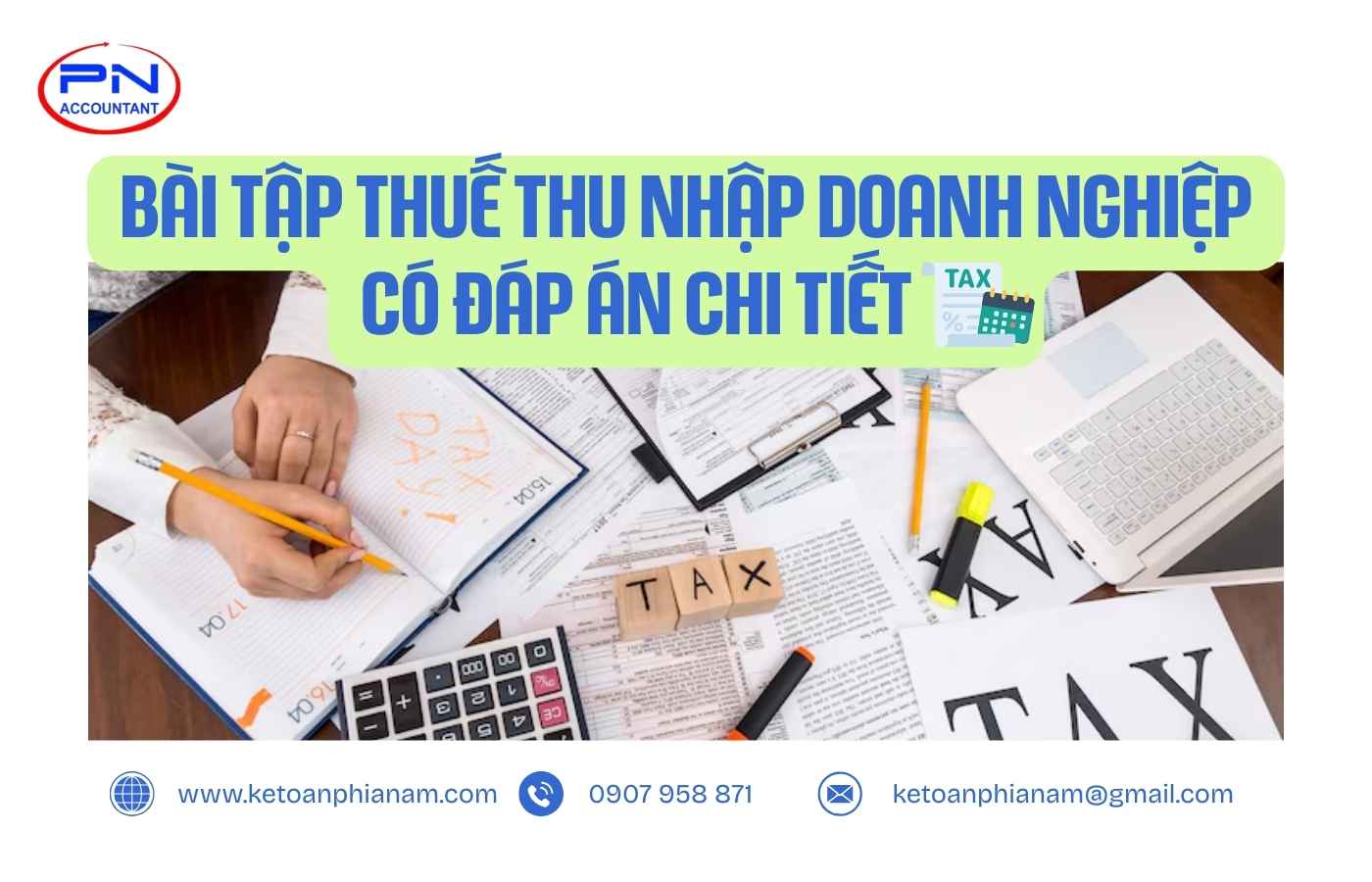 Bài tập thuế thu nhập doanh nghiệp có đáp án chi tiết
