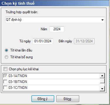 Cách lập tờ khai quyết toán thuế TNDN trên HTKK theo mẫu 03/TNDN