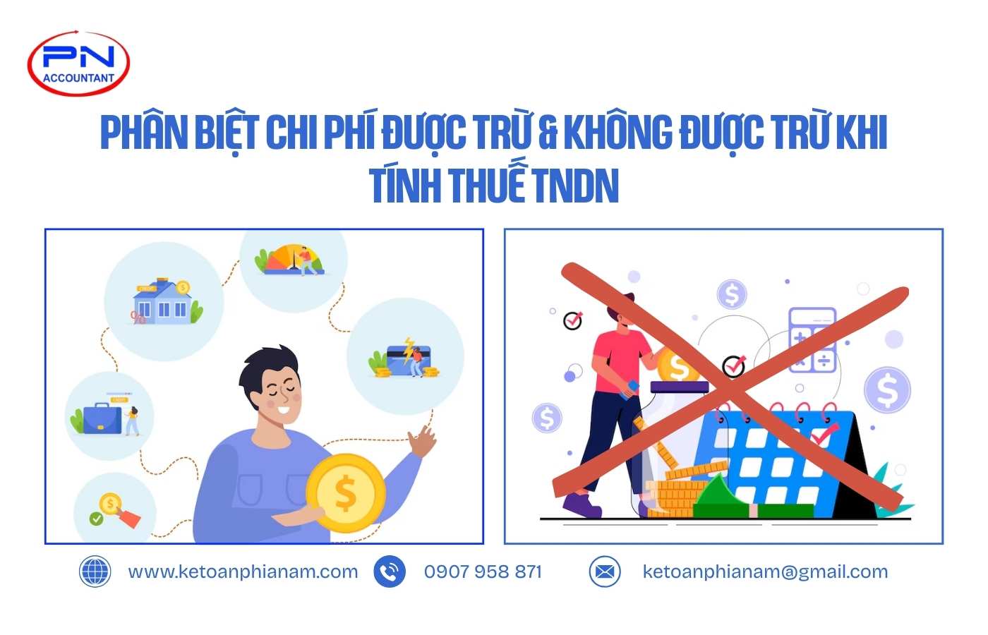 Phân biệt giữa chi phí được trừ và không được trừ khi tính thuế TNDN