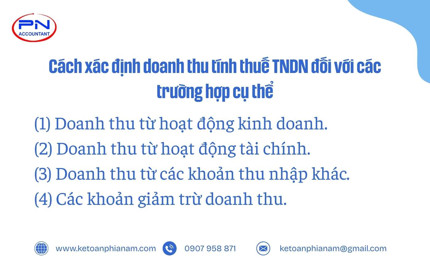 Cách xác định doanh thu tính thuế TNDN đối với các trường hợp cụ thể