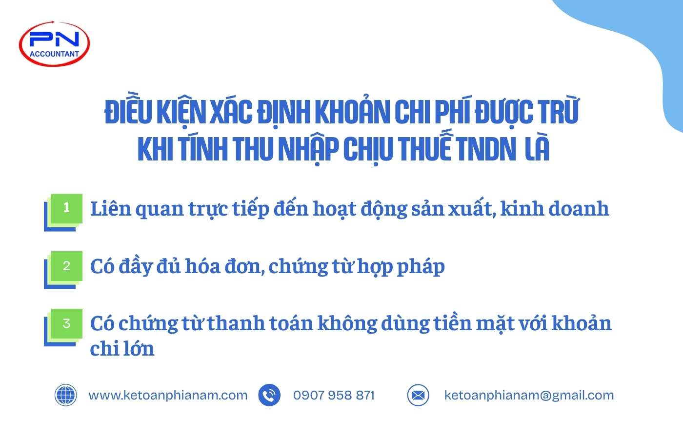 Cách xác định chi phí được trừ khi tính thu nhập chịu thuế TNDN
