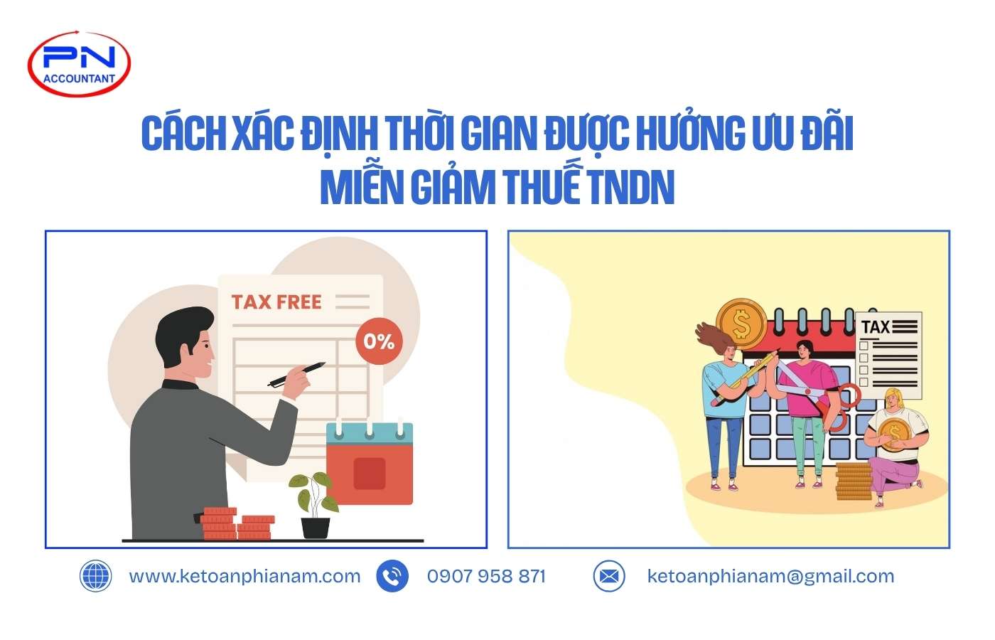 Cách xác định thời gian được hưởng ưu đãi miễn giảm thuế TNDN
