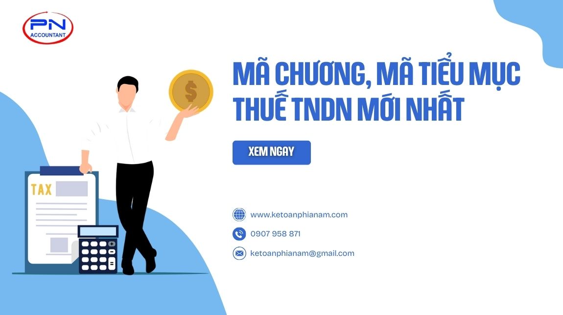Mã chương, mã tiểu mục thuế TNDN mới nhất – 2025