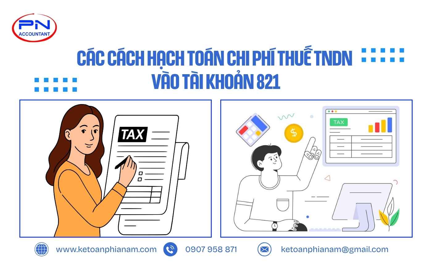 Các cách hạch toán chi phí thuế TNDN vào tài khoản 821