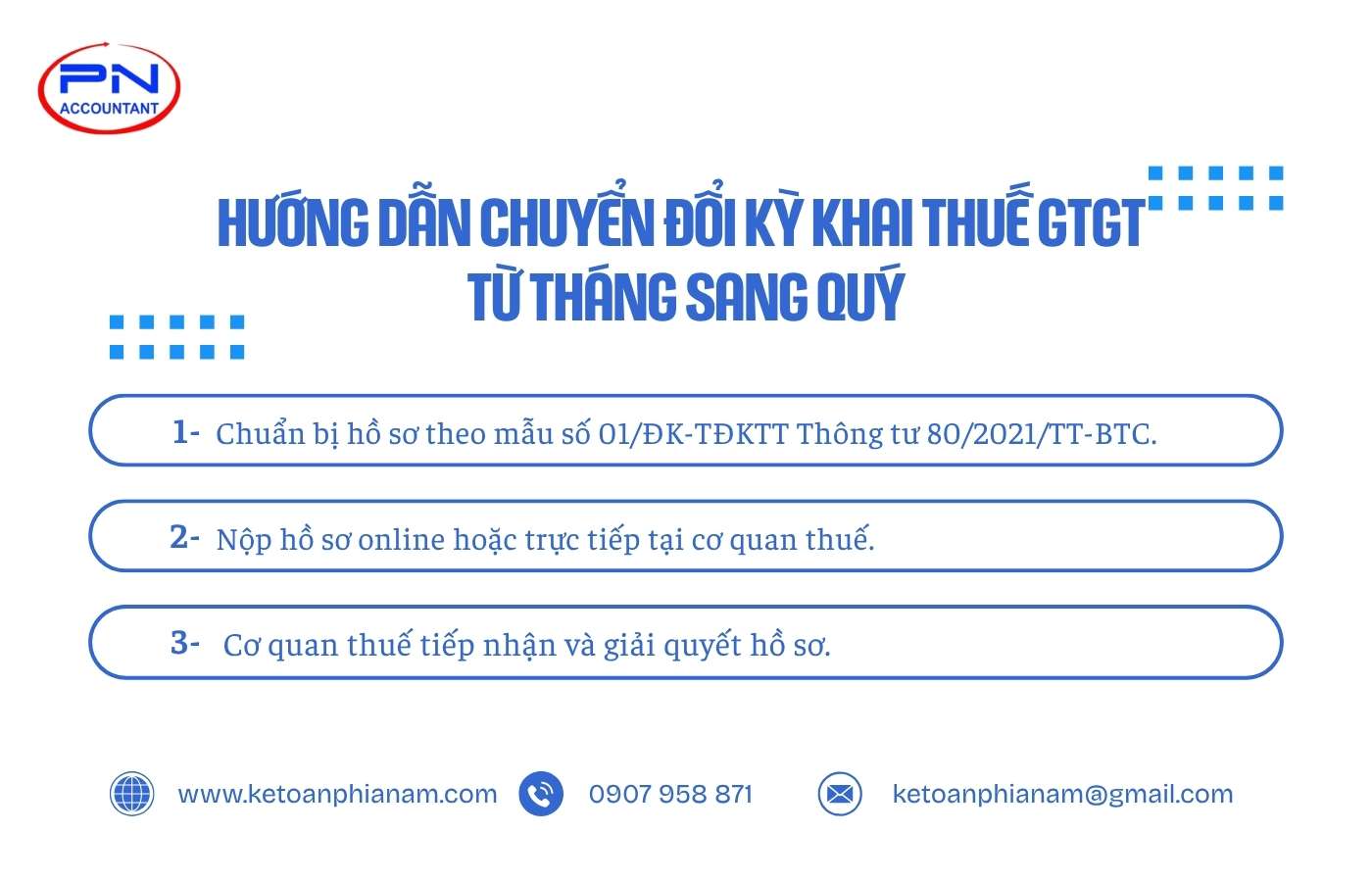 Hướng dẫn chuyển đổi kỳ khai thuế GTGT từ tháng sang quý