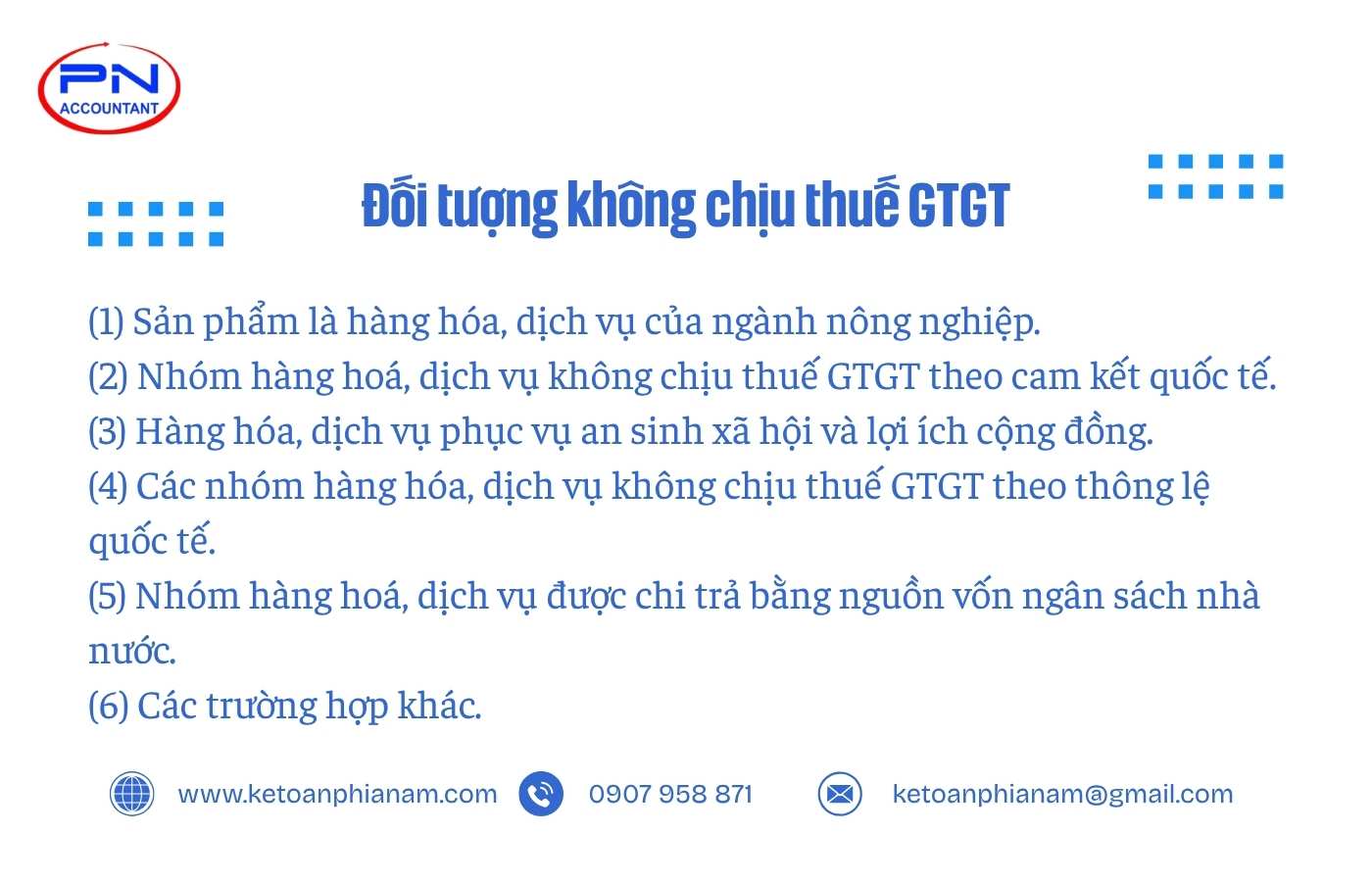 Đối tượng không chịu thuế GTGT