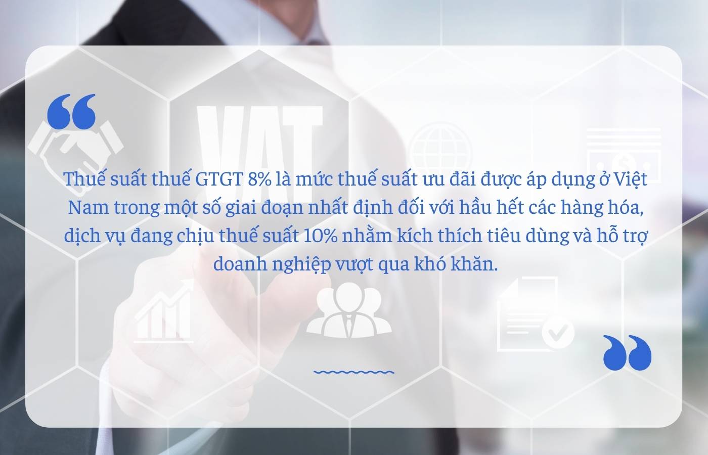 Mức thuế suất thuế GTGT 8%