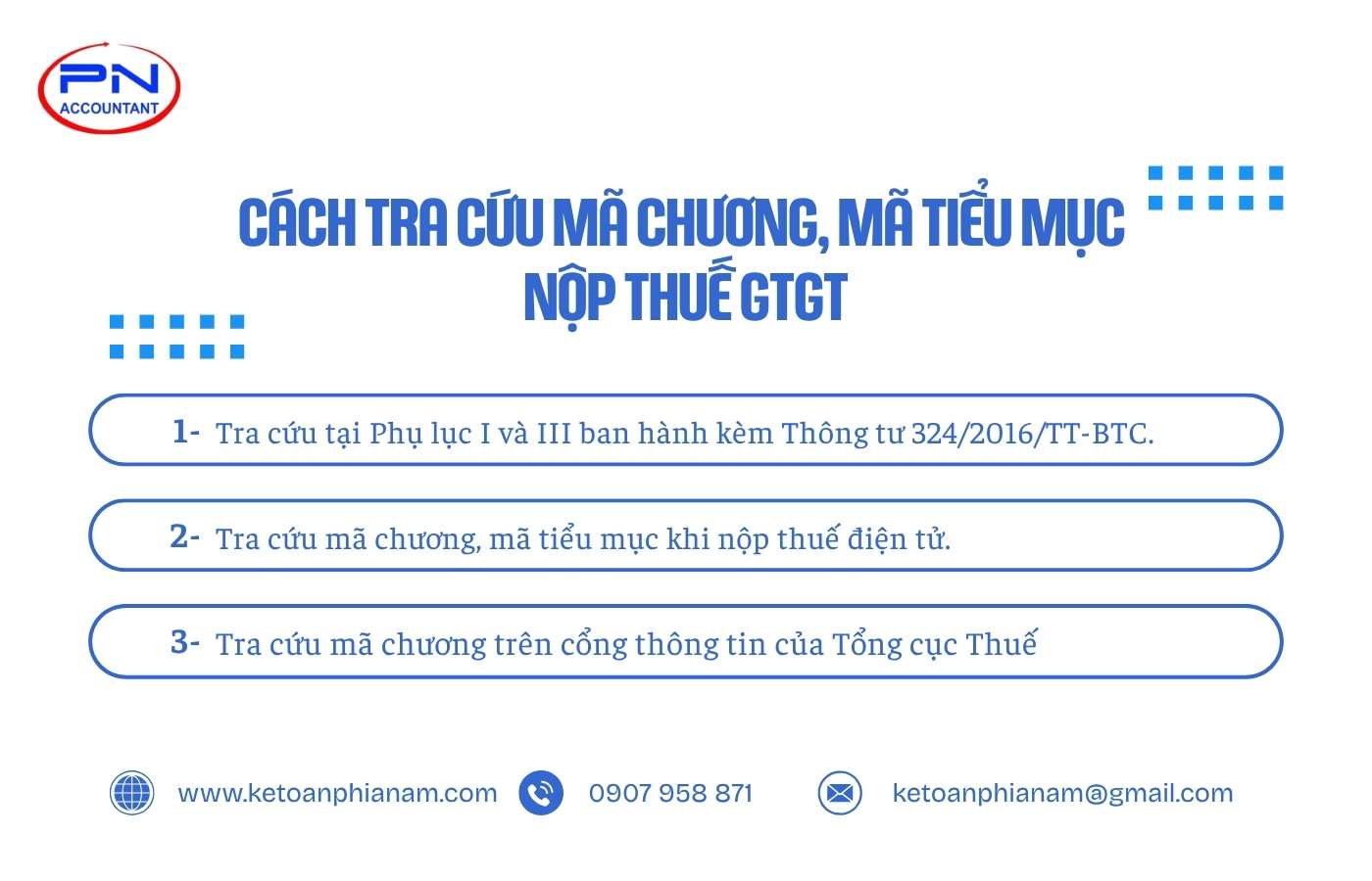 Cách tra cứu mã chương, mã tiểu mục nộp thuế GTGT