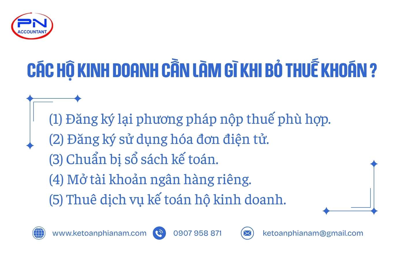 Các công việc hộ kinh doanh cần làm sau khi bỏ thuế khoán
