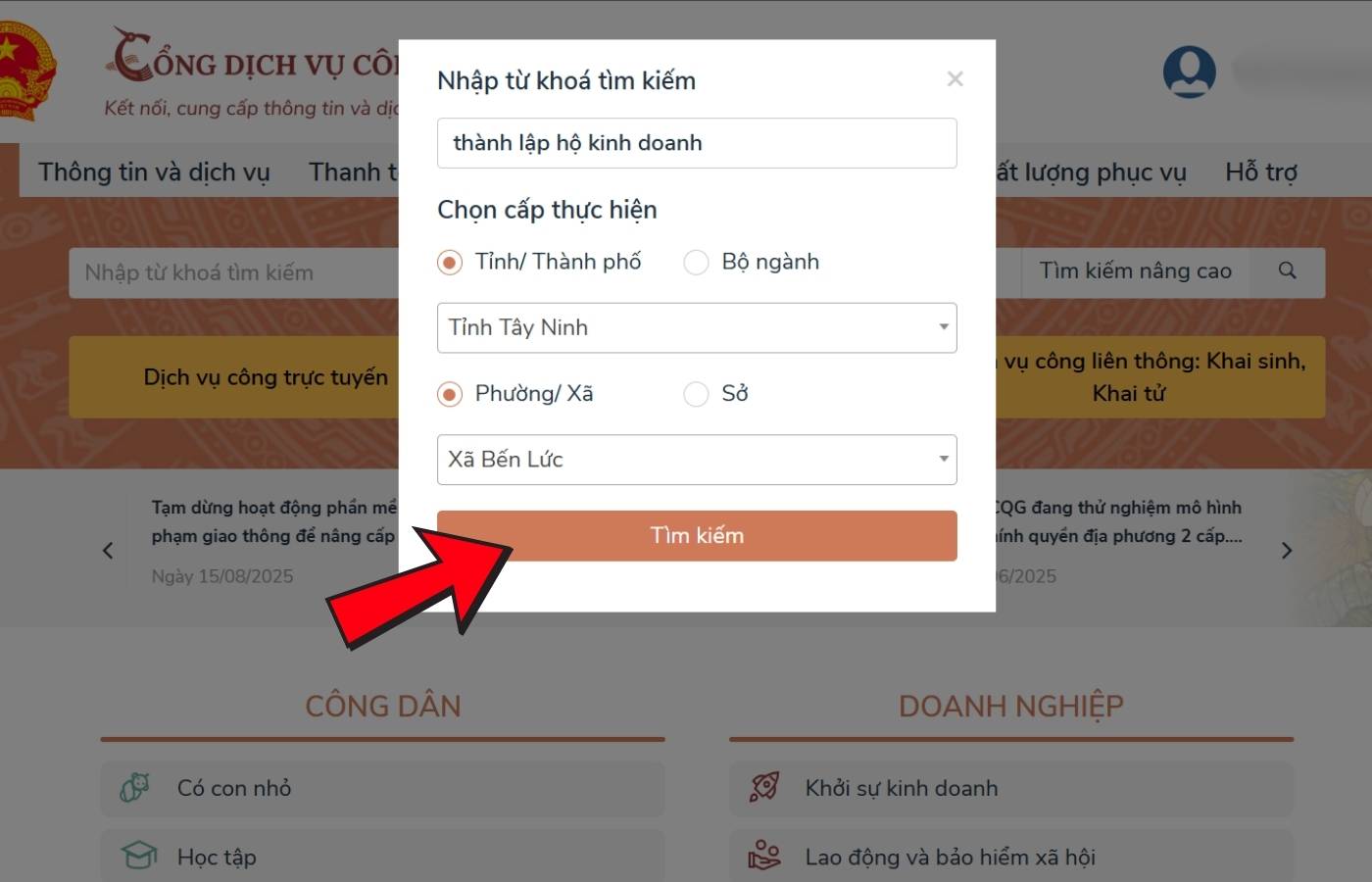 Thủ tục đăng ký hộ kinh doanh cá thể online
