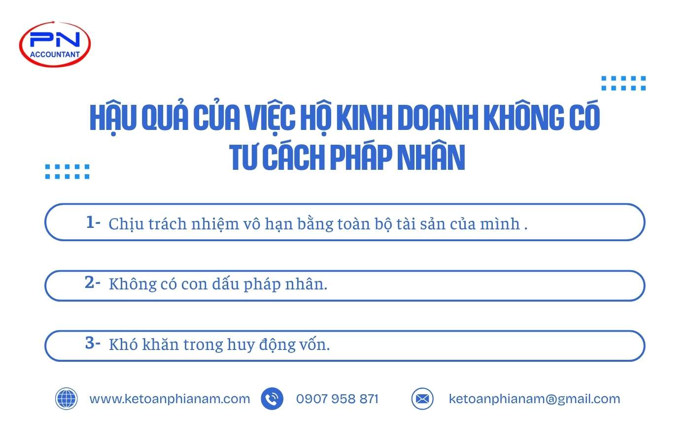 Hậu quả của việc hộ kinh doanh không có tư cách pháp nhân