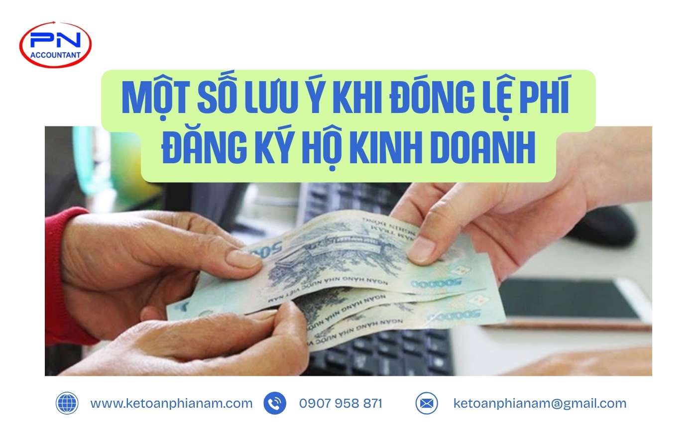 Một số lưu ý khi đóng lệ phí đăng ký hộ kinh doanh