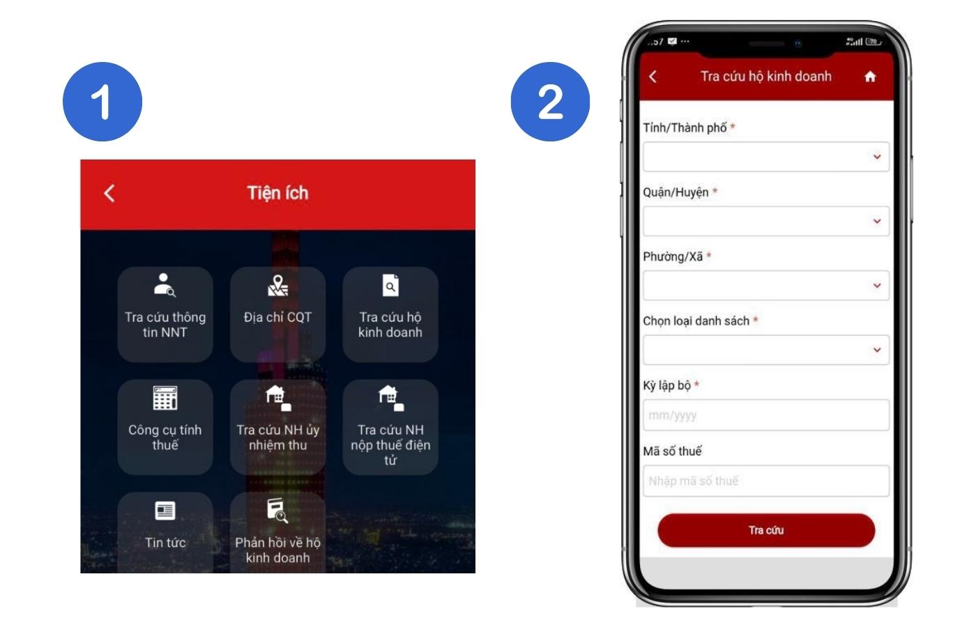 Cách tra cứu thông tin hộ kinh doanh trên Etax Mobile