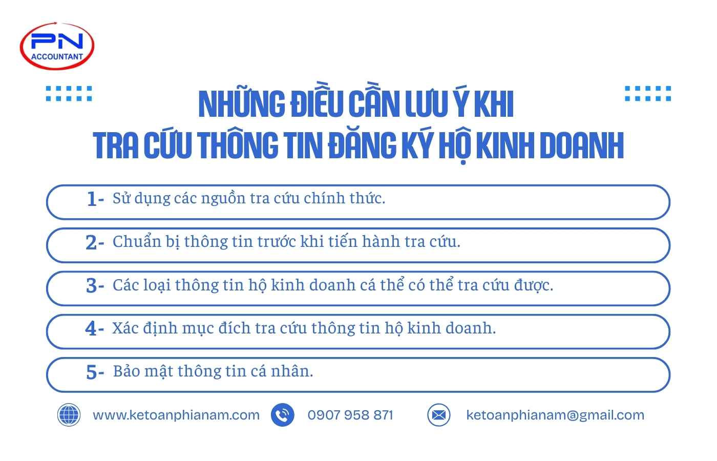Những điều cần lưu ý khi tra cứu thông tin đăng ký hộ kinh doanh