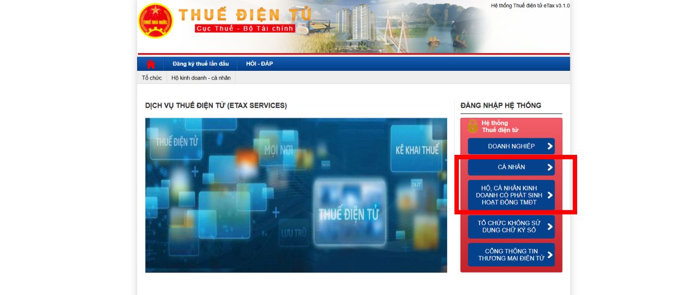 Tra cứu thông tin hộ kinh doanh cá thể trên trang Thuế điện tử